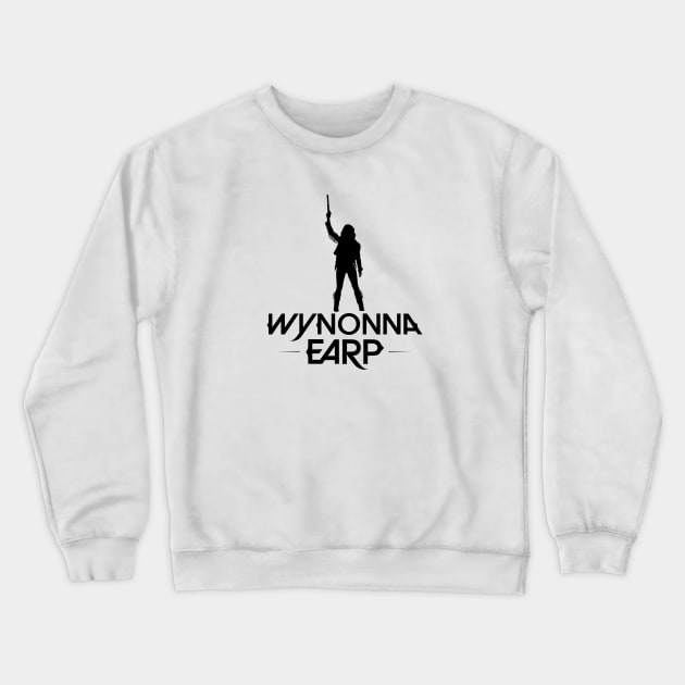 Wynonna Earp Silhouette - Black Crewneck Sweatshirt by viking_elf